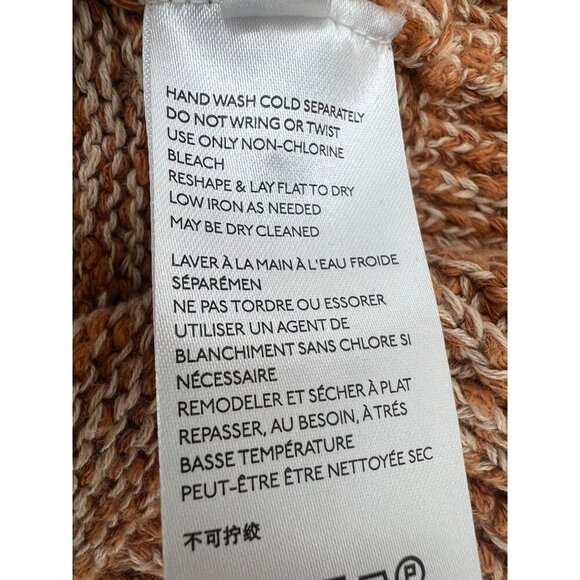 Anthropologie Carlotta Knit Pullover Sweater S Marled Brown Tie-Neck Polo Collar - Picture 4 of 11